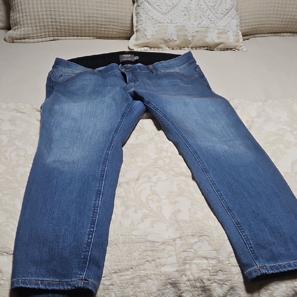 Torrid Blue Straight Jeans with Classic Denim Texture